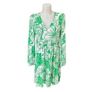 Lilly Pulitzer Calla Spearmint‎ Oversized Kiss My Tulips V-Neck Dress size Large